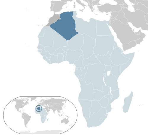 Algeria on the World Map