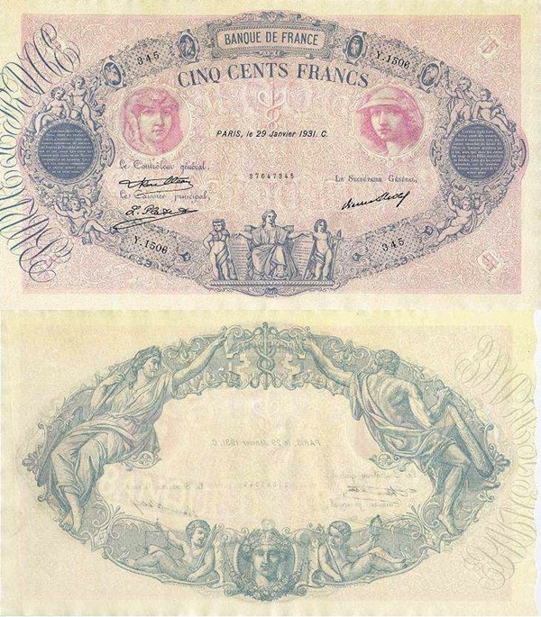 1888-1937 Franci - 500 Francs