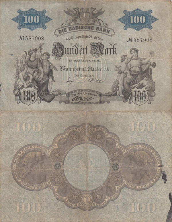 1902 Issue - Badische Bank (Baden)