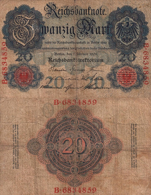 Emisiunea 1908 - 20 Mărci