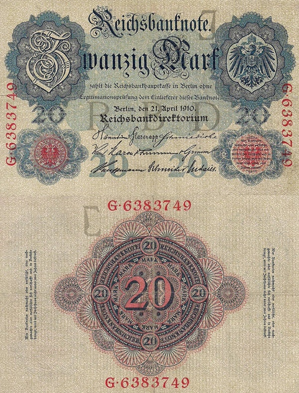 1910 Issue - 20 Mark