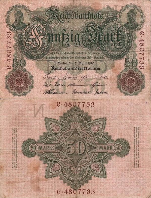 1910 Issue - 50 Mark