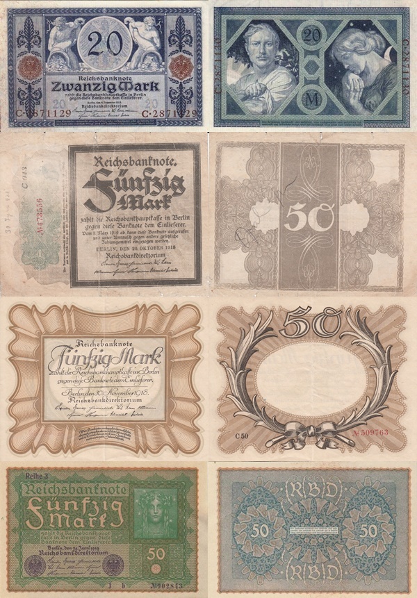 Emisiunea 1915-1919 - Reichsbanknote (Bancnote Imperiale)