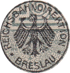 1923 Issue - German State Railroad (Deutsche Reichsbahn) - Reichsbahandirektion - Breslau