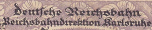 Emisiunea 1923 - Căile Ferate Germane (Deutsche Reichsbahn) - Reichsbahandirektion - Karlsruhe