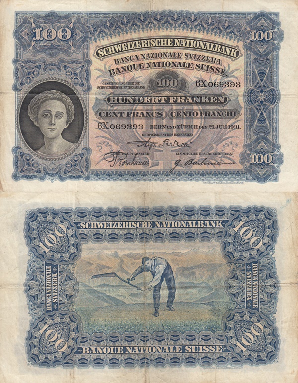 Emisiunea 1924-1949 - 100 Franci