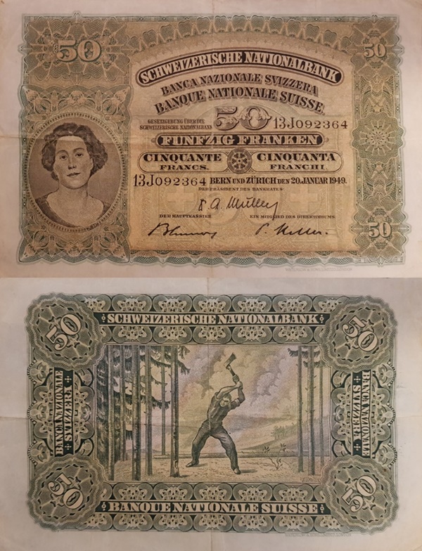 Emisiunea 1924-1955 - 50 Franci