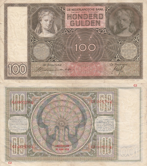 Emisiunea 1930-1944 - 100 Gulden