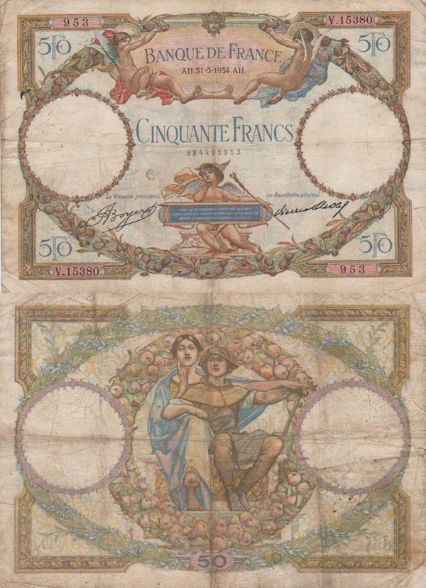 Emisiunea 1930-1934 - 50 Franci