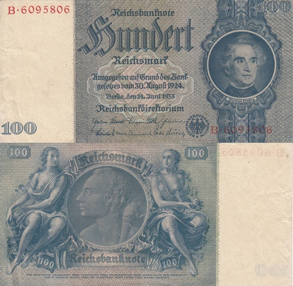 Emisiunea 1935; (1945) - 100 Reichsmark