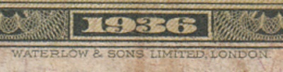 Emisiunea 1936 (Tipărite la Waterlow&Sons Limited, Londra) - Central Bank Of China