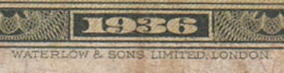 1936 Issue (Printer Waterlow&Sons Limited, London) - Central Bank Of China