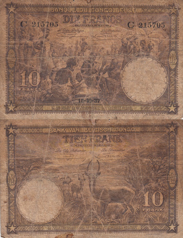 1937 Issue - 10 Franci