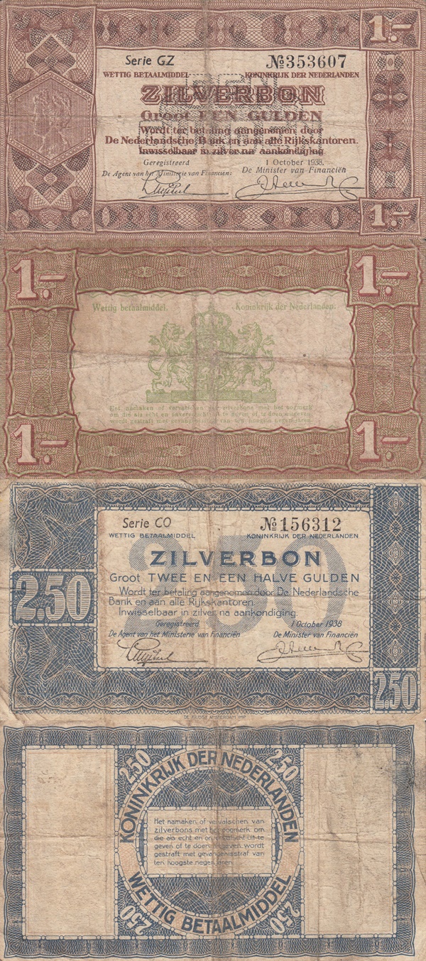 1938 Issue - Zilverbon