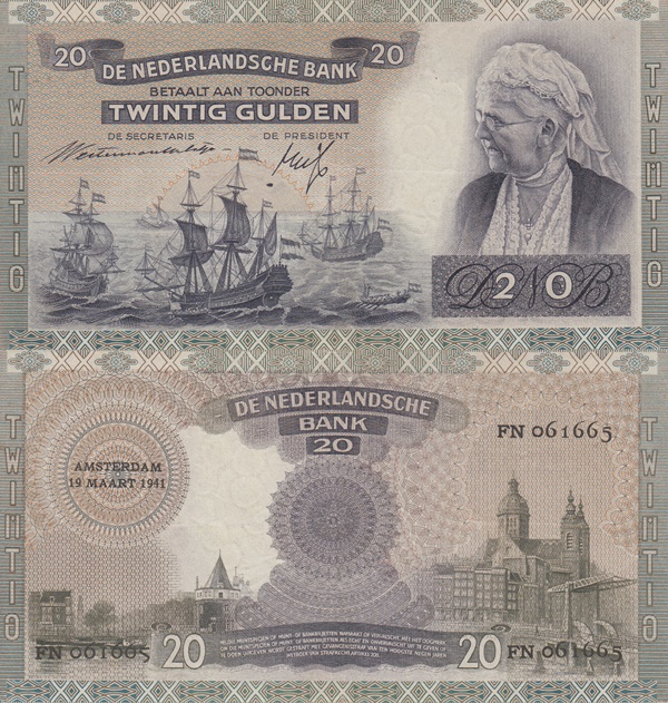 1939-1941 Issue - 20 Gulden