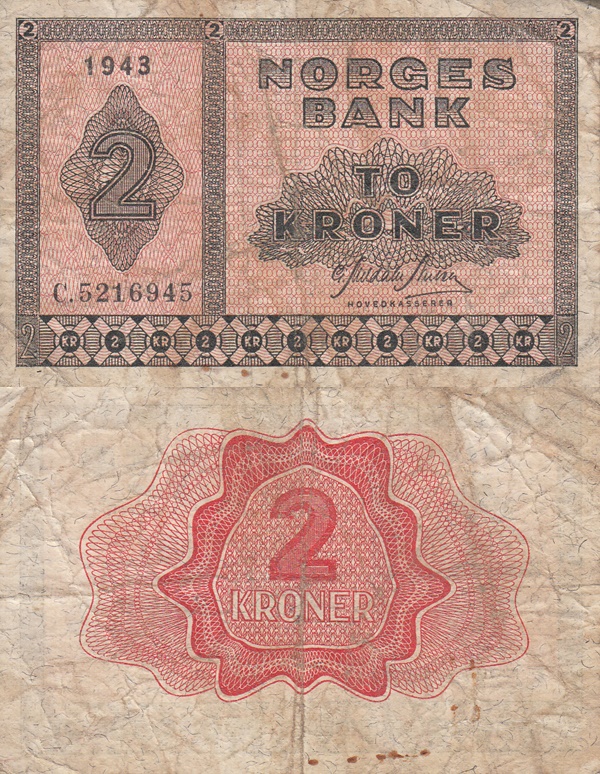 1940-1950 Issue - 2 Kroner