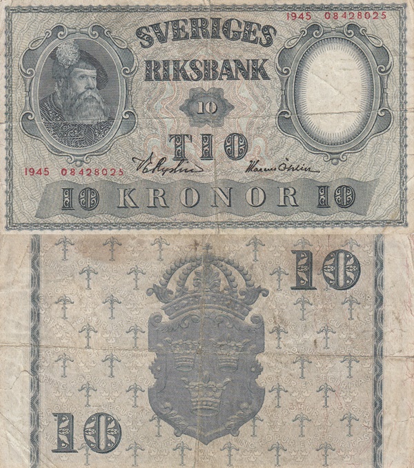 1940-1952 Issue - 10 Kronor