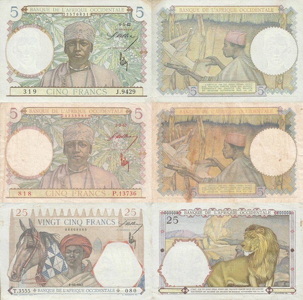 Emisiunea 1941-1942 - Banque de l'Afrique Occidentale