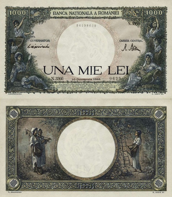 1941-1945 Issue - 1000 Lei