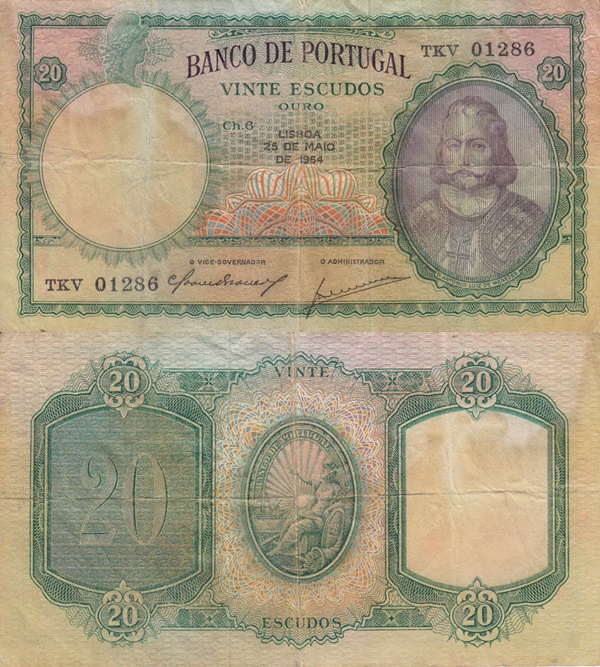 1941-1959 Issue - 20 Escudos