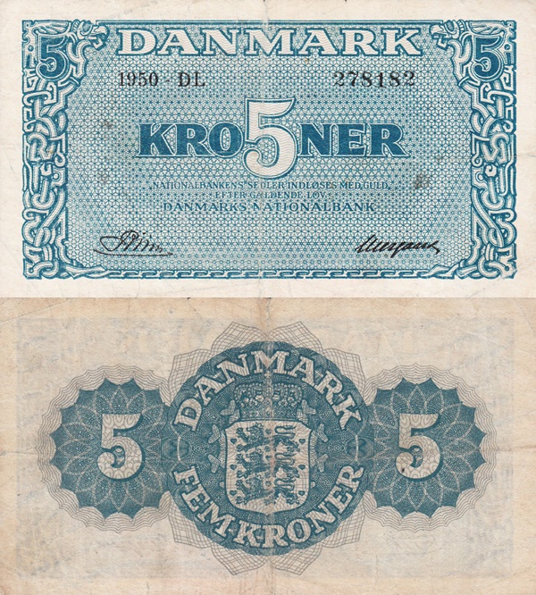 1944-1950 - 5 Kroner