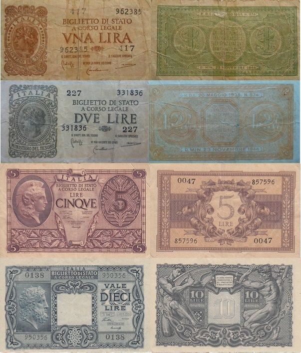 1944 Issue - Biglietto Di Stato