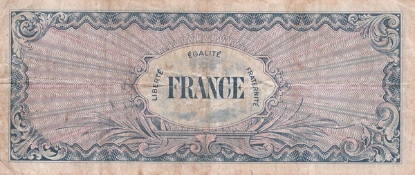 1944 Second Issue - Provisional French Franc Currency