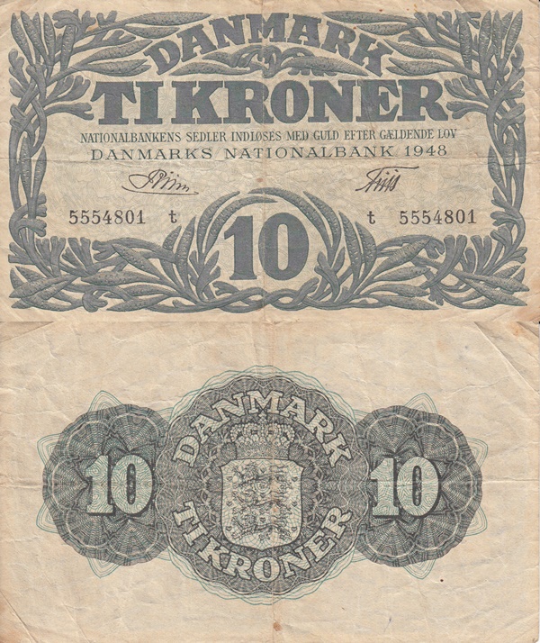 Emisiunea 1945-1948 - 10 Coroane