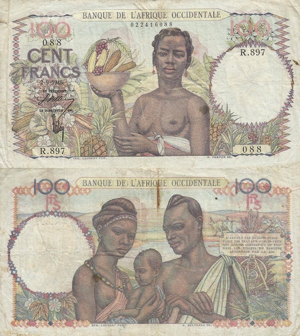 1945-1954 Issue - 100 Francs (Banque de l'Afrique Occidentale)