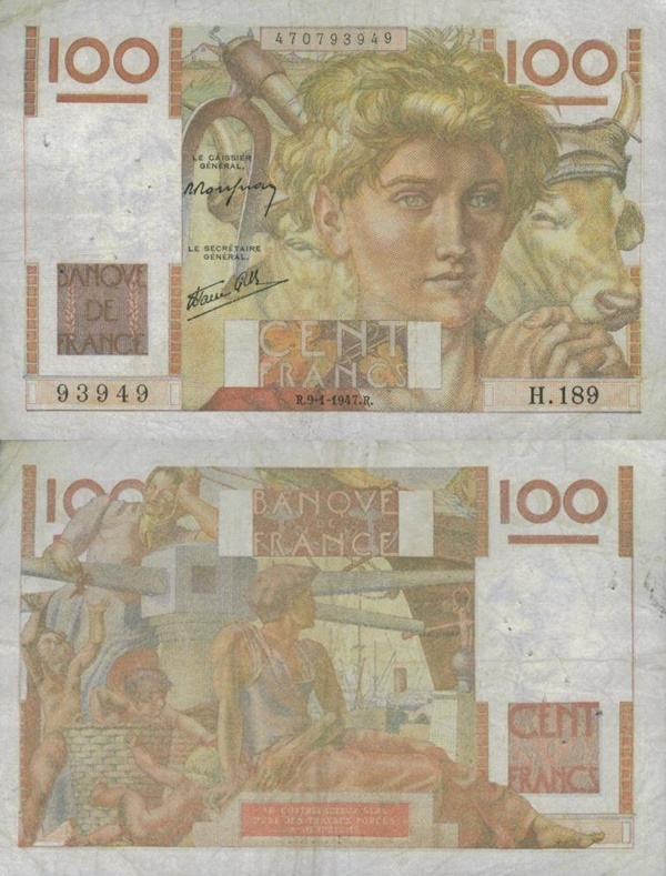 Emisiunea 1945-1954 - 100 Franci