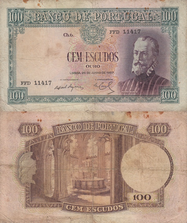 Emisiunea 1947-1957 - 100 Escudos