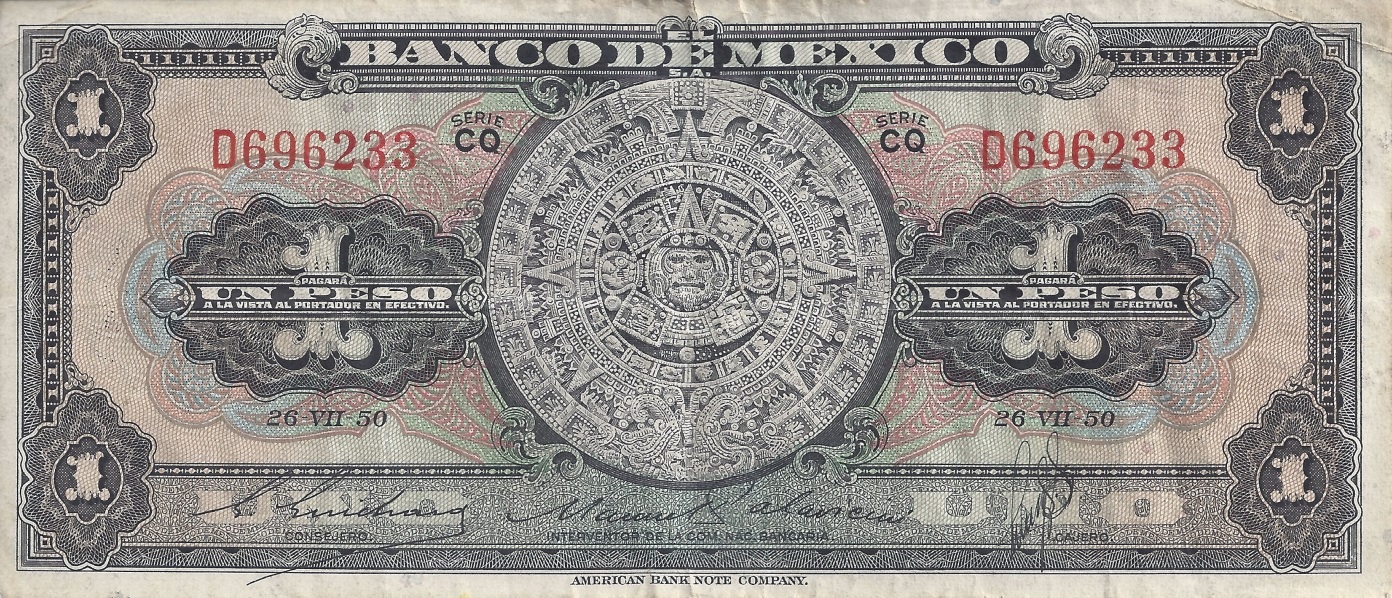 1948-1950 Issue (1 Peso, 10 Pesos, 20 Pesos)