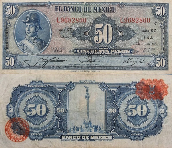 1948-1972 Issue - 50 Pesos