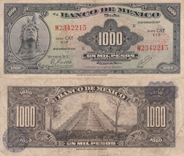 1948-1977 Issue - 1000 Pesos