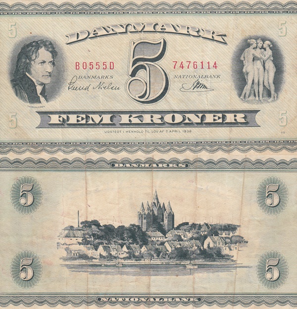 1950; 1952; 1954-1960 Issue - 5 Kroner