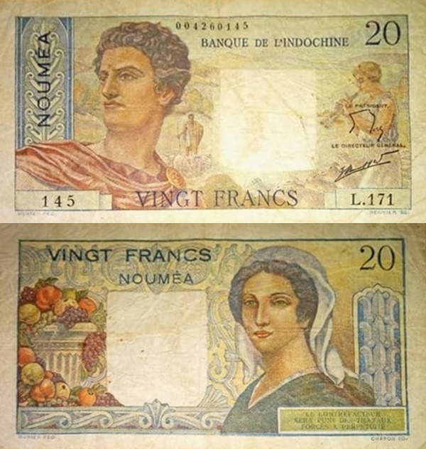 Emisiunea 1951-1963 ND - Banque de l'Indochine - Nouméa