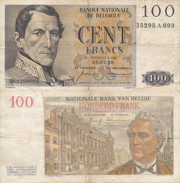 Emisiunea 1952-1959 - 100 Franci