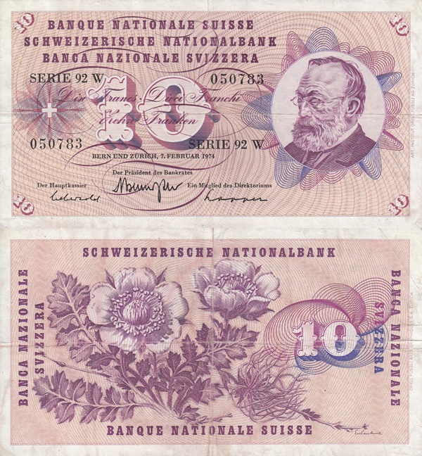 Emisiunea 1954-1977 - 10 Franci