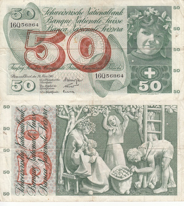 1954-1977 Issue - 50 Franken