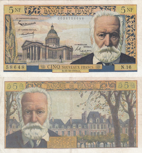 Emisiunea 1959-1966 - 5 Franci Noi (Nouveaux Francs)