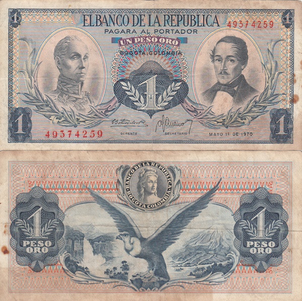 Emisiunea 1959-1977 - 1 Peso Oro