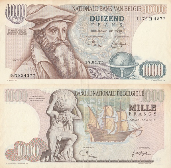 1961-1976 Issue - 1000 Francs