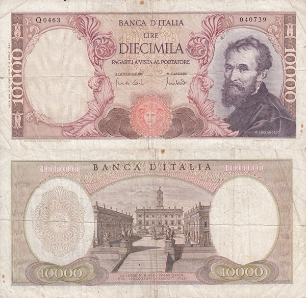 1962-1973 Issue - 10,000 Lire