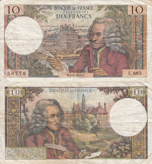 Emisiunea 1963-1973 - 10 Franci