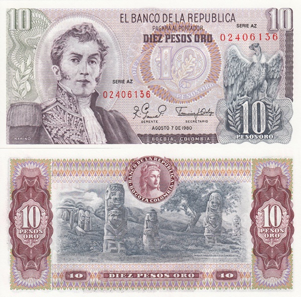 Emisiunea 1963-1988 - 10 Pesos Oro