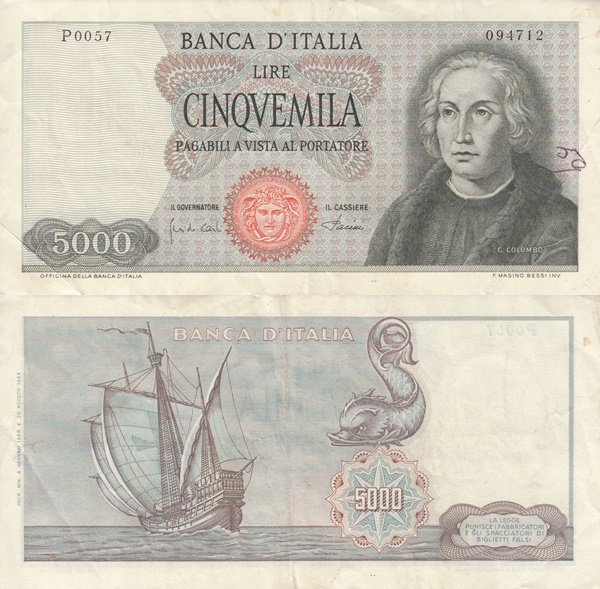 1964-1970 Lire - 5000 Lire