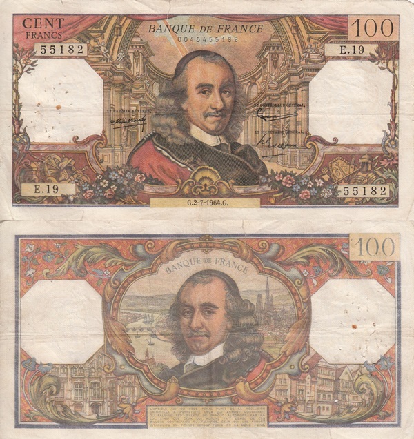 Emisiunea 1964-1979 - 100 Franci