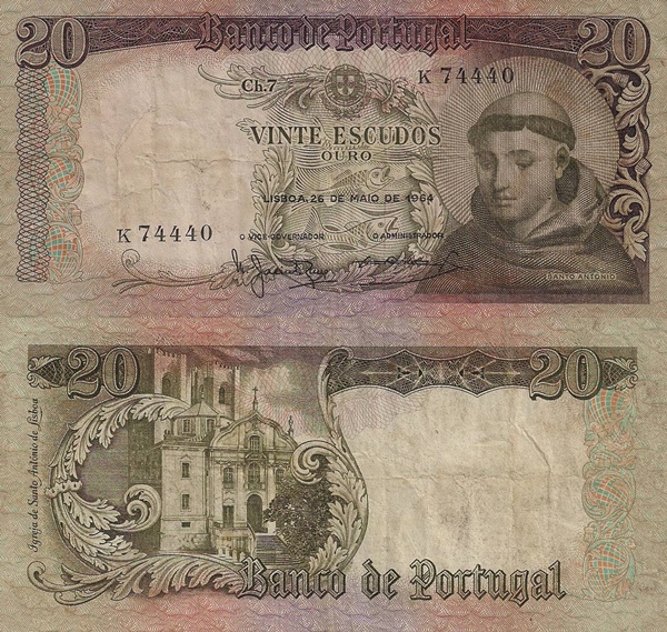 1964 Issue - 20 Escudos