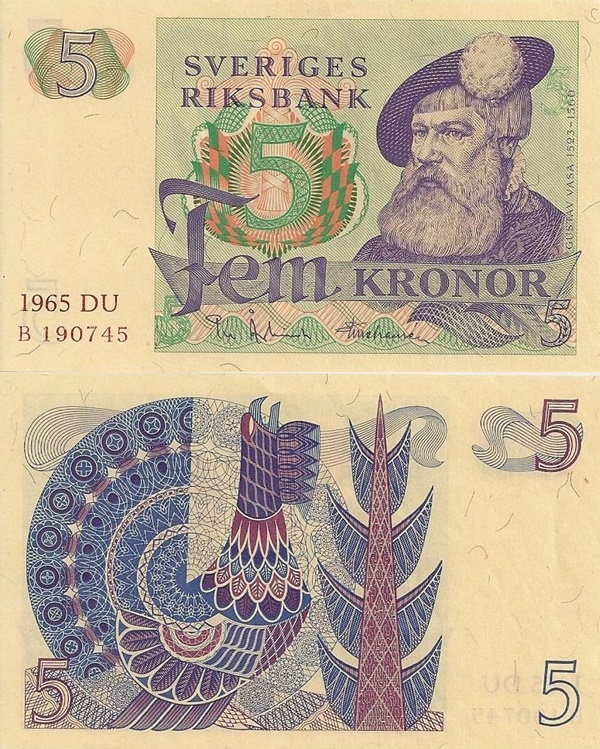 1965-1981 Issue - 5 Kronor