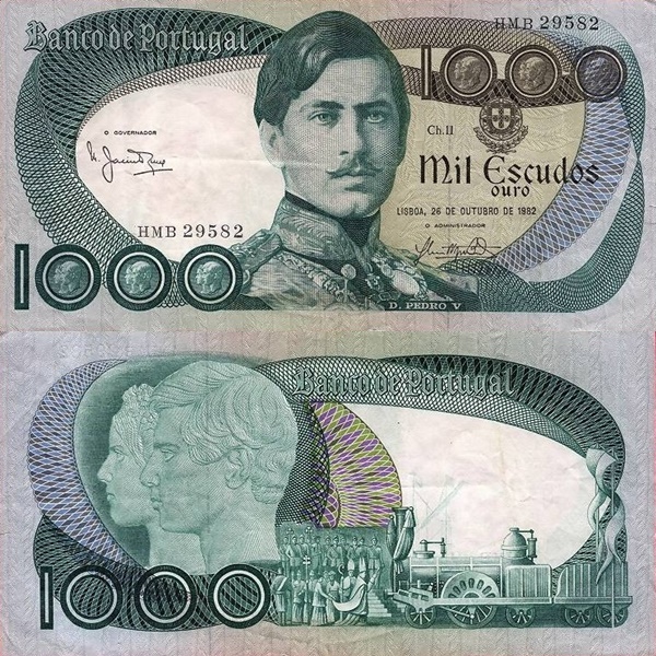 1968; 1980-1982 Issue - 1000 Escudos